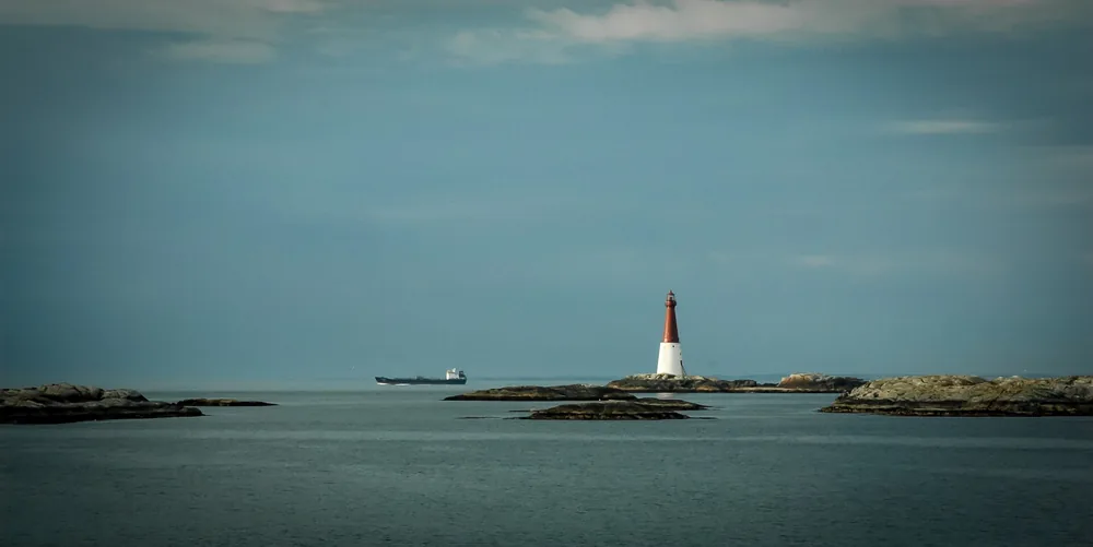Grip lighthouse on its rocky islet off Kristiansund, Norway