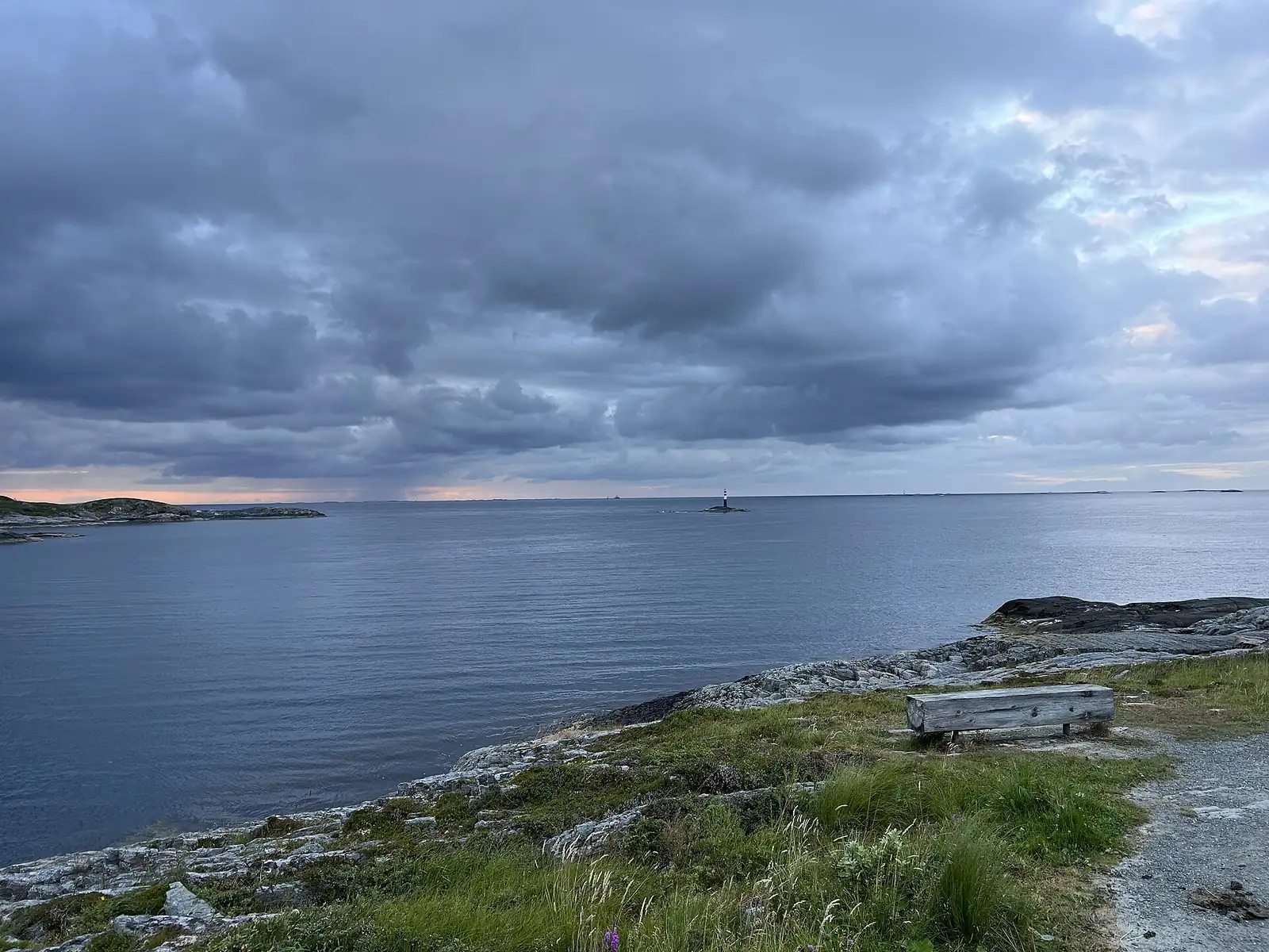 Rocky coastline and open sea at Hustadvika in Møre og Romsdal